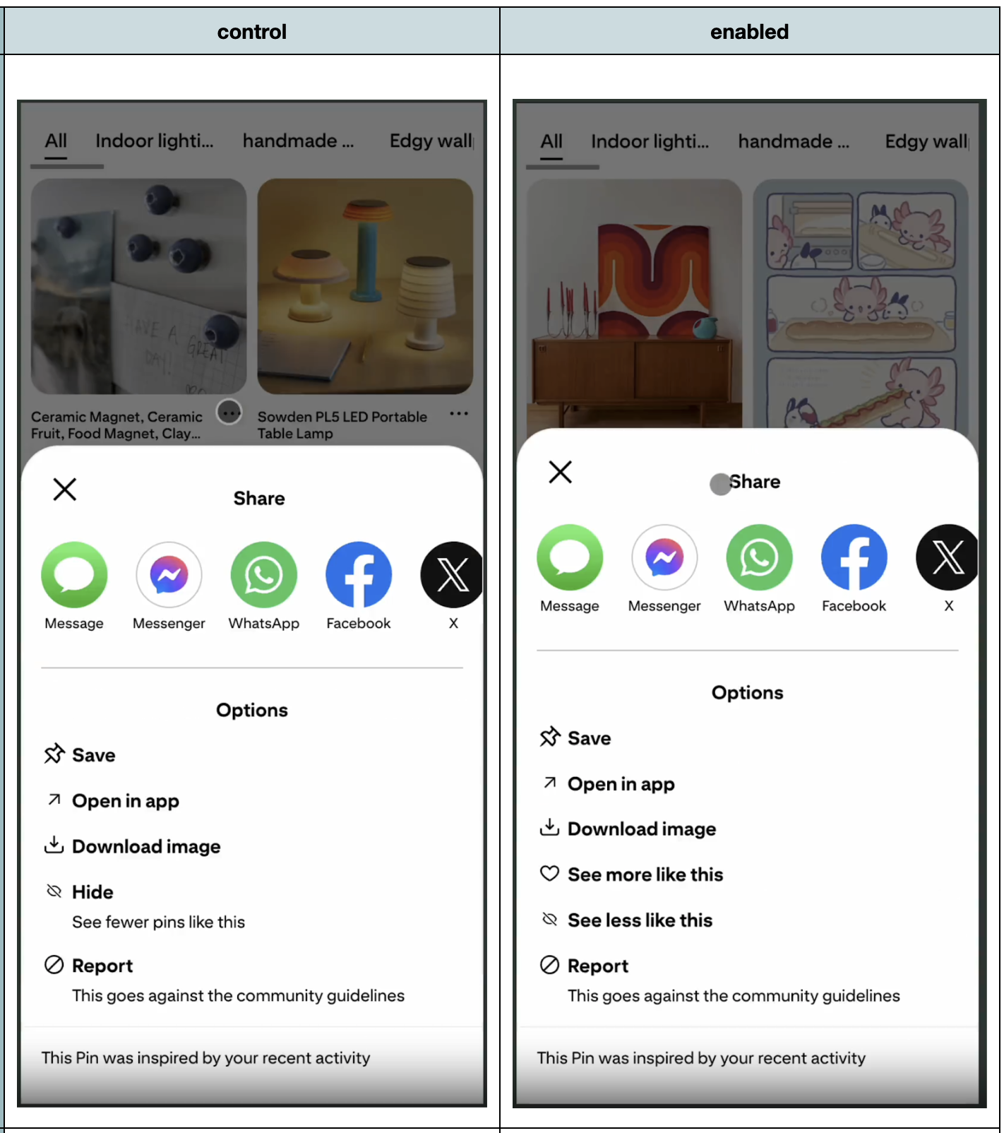 Explicit user feedback